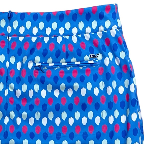 Vineyard Vines Ikat Dot Print Golf Skort $128 EUC Size 8 - Picture 5 of 9
